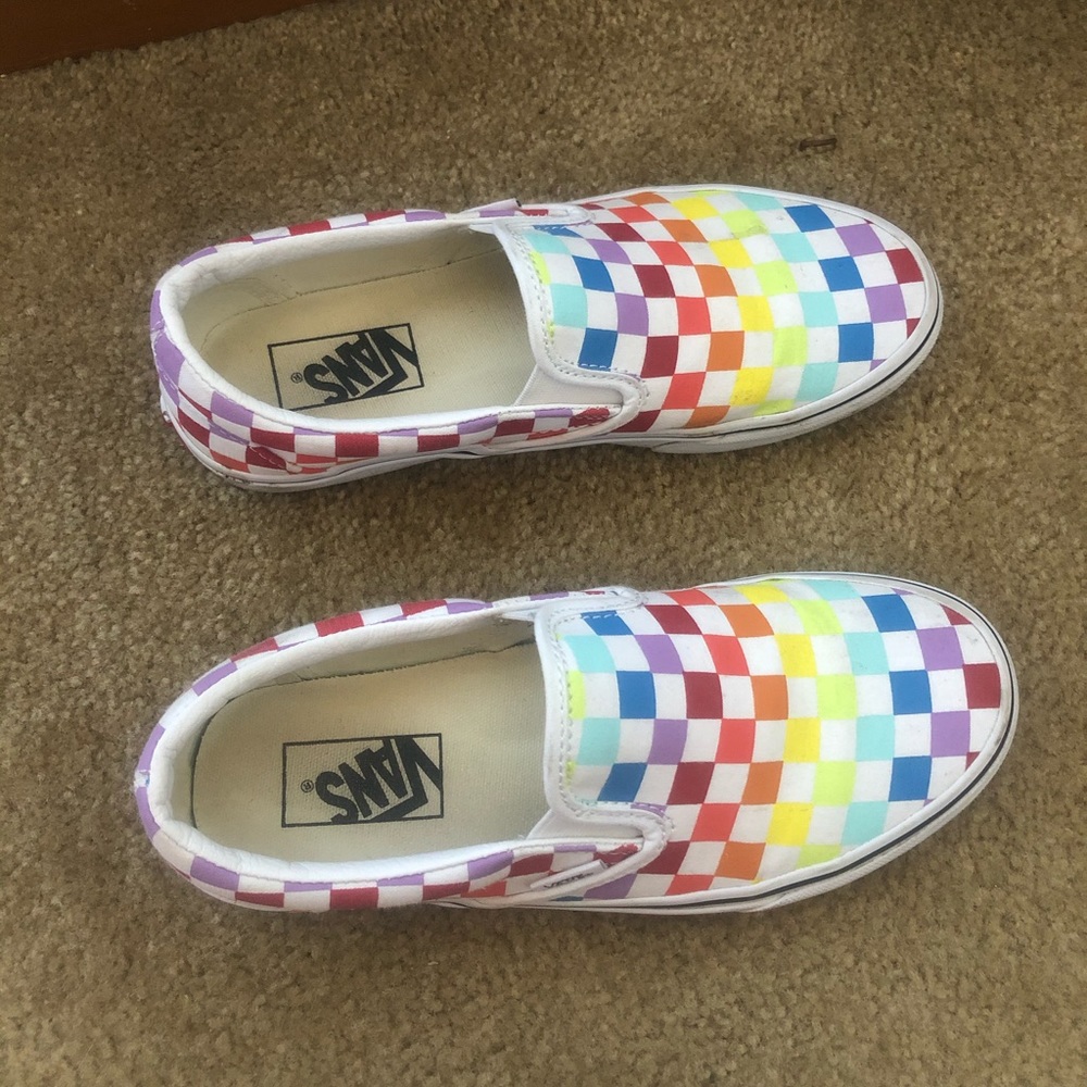 Rainbow Check Vans